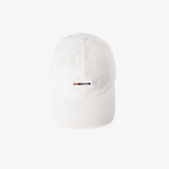 Lacoste Multicolor-Logo Cotton Cap - Čepice Pánské Bílé | CZ-lT5gol